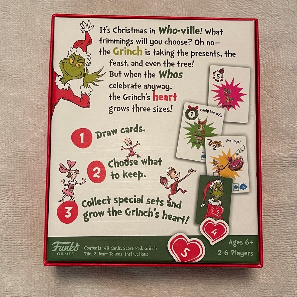 Dr. Seuss Grinch Grow Your Heart! Card Game - Picture 2 of 3